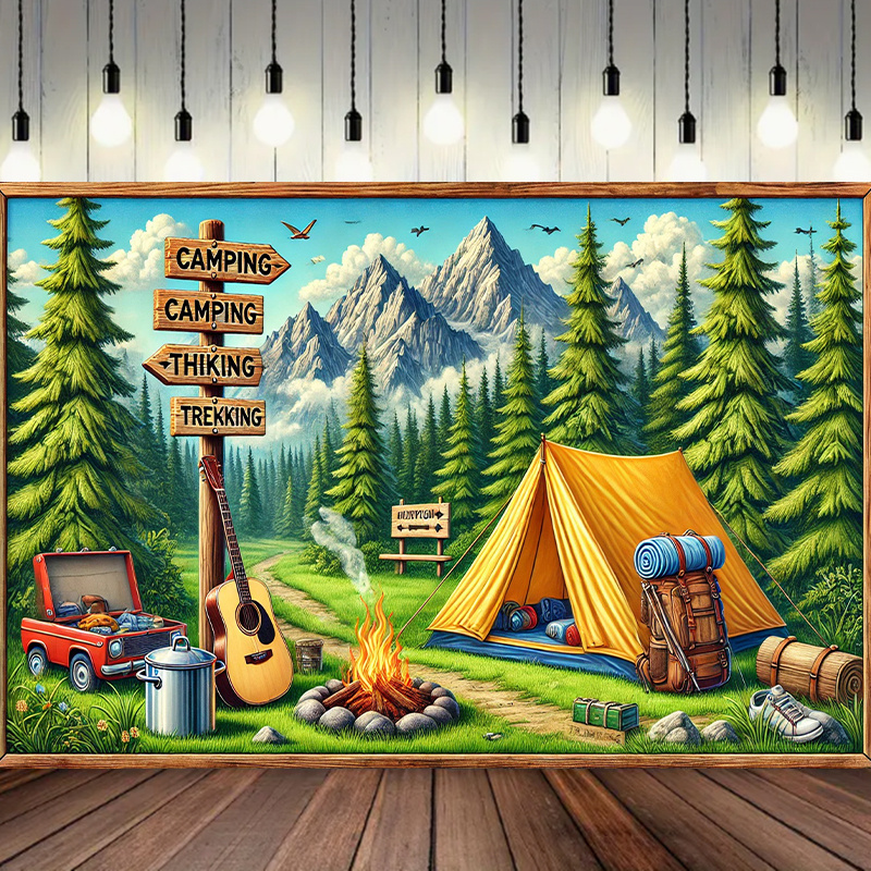 Outdoor Adventure Background - 1 캠핑 및 야외 모험 배경,