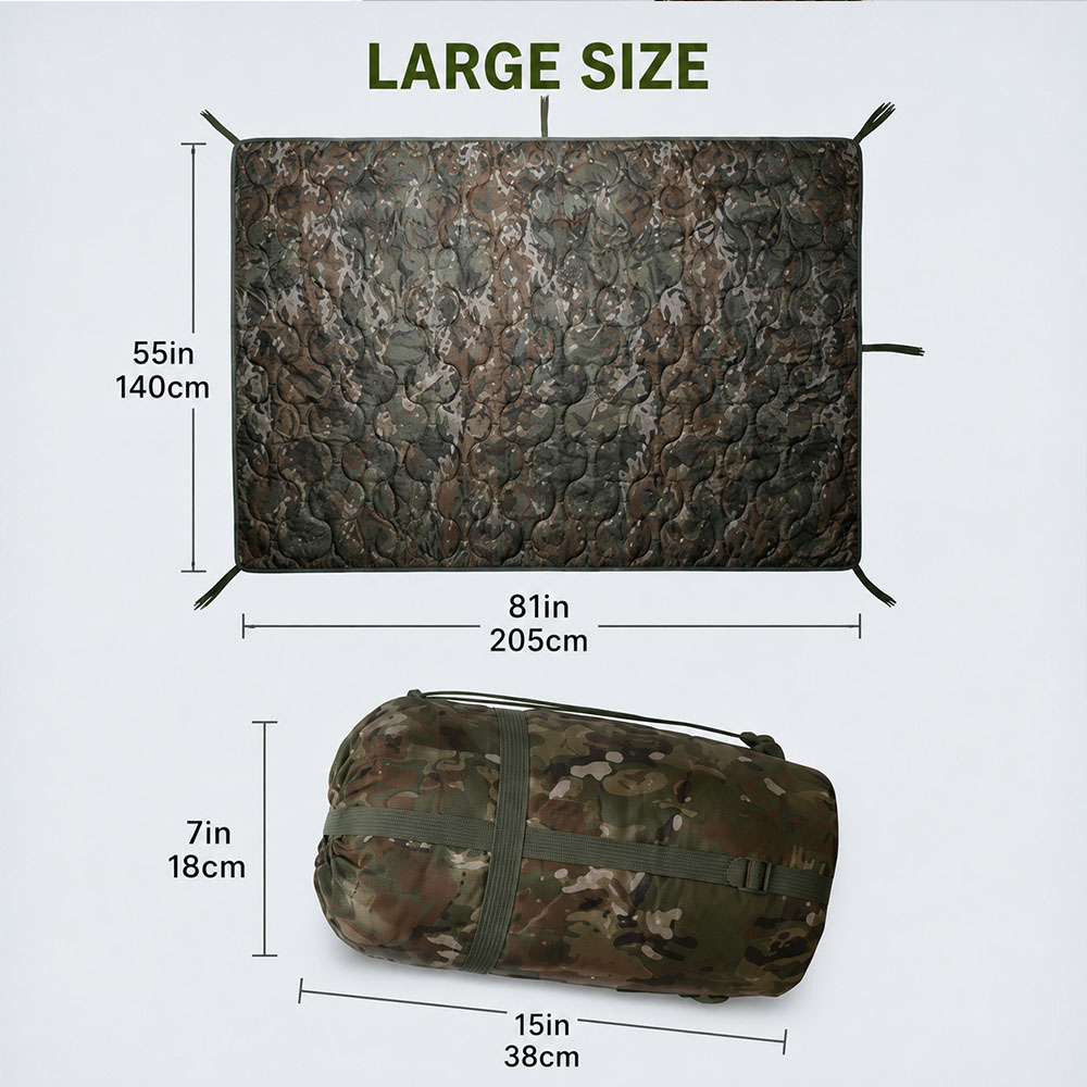 지퍼형 카모플라주 캠핑 담요 겸용 침낭, 가볍고 휴대  - Outdoor Adventure Quilt 리뷰 및 가격