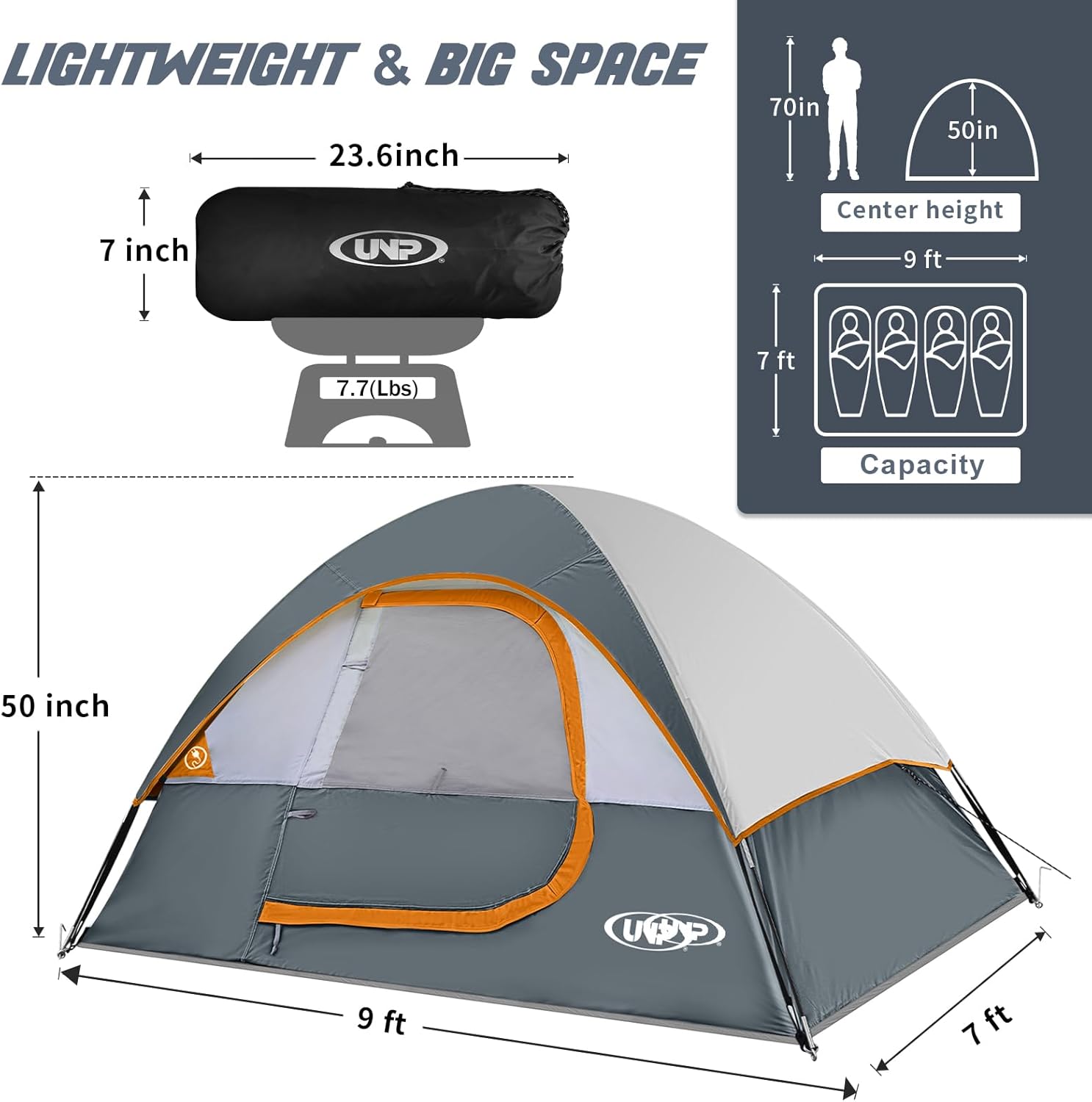 2~4인용 방수 방풍 돔 텐트 (레인플라이 포함), 휴 - Outdoor Adventure Dome Shelter 리뷰 및 가격